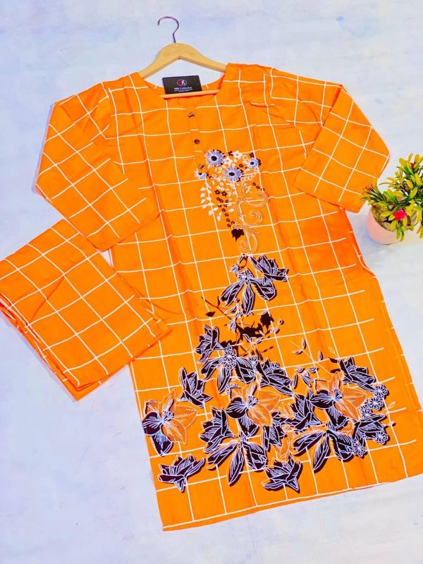Stylish Printed Linen Shirt and Trouser Set - 2 Pcs for Women